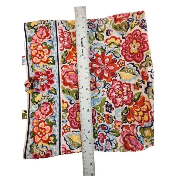 Vera Bradley Quilted Floral Tote Bag With Button Closure - Picture 7 of 14